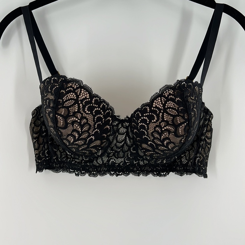 Bezler Unlined Lace Bra 34c BLACK